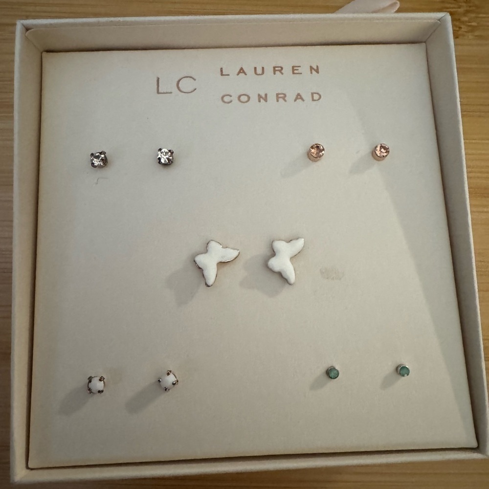 LC Lauren Conrad Women's Multi-Color Stud Earring Set